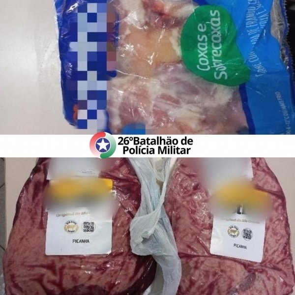 Homem é preso após furtar picanha e frango de supermercado em Herval