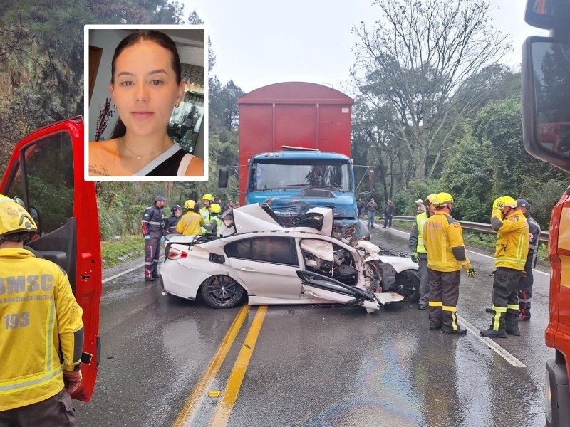 Condutora de BMW morre após veículo rodar na pista e ser atingido por caminhão