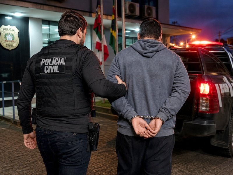 Polícia Civil de Herval consegue prisão de homem que perseguiu e ameaçou ex-esposa
