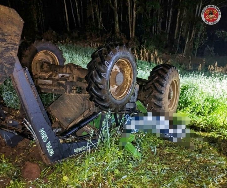 Homem morre após trator tombar sobre ele no interior de Tangará