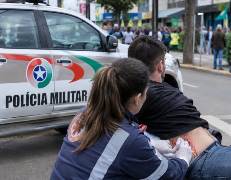 Homem é ferido com prego após briga durante o desfile de 7 de Setembro