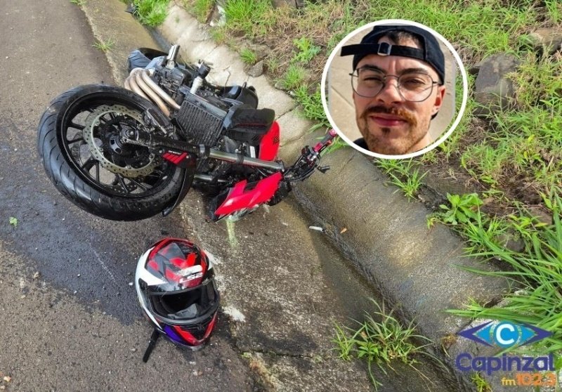 Jovem morre no hospital após colisão entre moto e caminhão em Capinzal