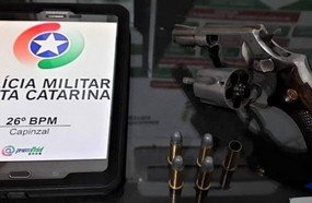 Homem é preso após efetuar disparo de arma de fogo
