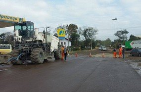 Trevo de Jaborá interditado para obras de revitalização