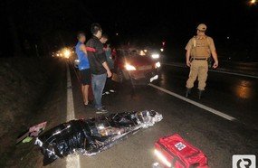 Homem morre atropelado na BR-282, em Joaçaba