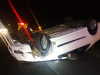 Capotamento deixa condutor ferido na BR-282, em Campos Novos