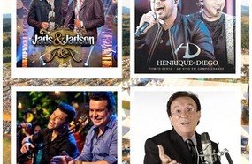 Marcos e Bellutti, Jads e Jadson, Henrique e Diego e Moacyr Franco na Expotílias 2017