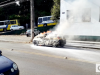 Carro de autoescola pega fogo em Joaçaba