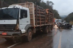 Motorista fica gravemente ferido após colisão em Joaçaba