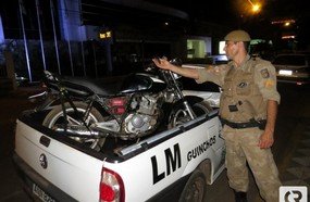 Polícia Militar recupera moto roubada em Joaçaba