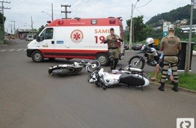 Colisão entre motocicletas deixa um ferido em Herval