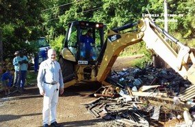 Prefeito em exercício acompanha andamento de obras em Joaçaba