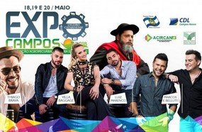 Confirmados os shows nacionais da Expocampos 2018
