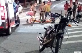 Motorista foge após colisão que deixou motociclista ferido