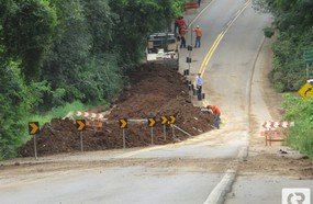 Liberada meia pista na SC-150, saída de Joaçaba para Lacerdópolis
