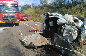 Casal morre em capotamento na SC-135, em Campos Novos