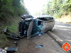 Capotamento na BR-153 deixa uma pessoa ferida
