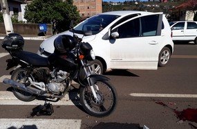 Colisão deixa motociclista gravemente ferido em Erval Velho