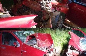 Colisão frontal deixa três feridos entre Água Doce e Luzerna