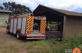 Bombeiros atendem princípio de incêndio em indústria de erva-mate