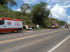Saída de pista seguida de capotamento registrado na BR-282