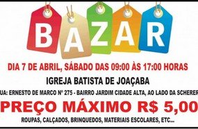Bazar de roupas novas e usadas neste sábado em Joaçaba