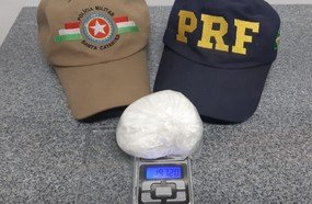 Motorista com veículo de Herval é pego com droga na BR-282