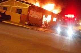 Bombeiros combatem dois incêndios em Campos Novos