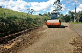 Mais de 40 km de estradas recebem melhorias em Joaçaba