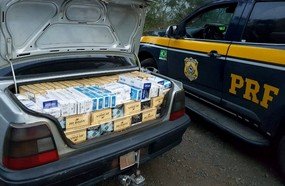 PRF apreende carga de cigarros contrabandeados no Oeste