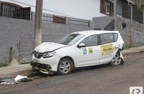 Veículo da Cidasc é atingido por motorista embriagado em Herval