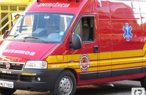 Idosa é atropelada no centro de Joaçaba
