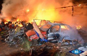 Incêndio de grandes proporções atinge Ferro Velho em Capinzal
