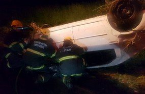 Capotamento mata motorista em Campos Novos