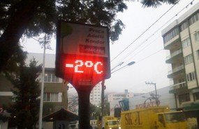 Temperaturas abaixo de zero em Santa Catarina