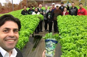 Empresários visitam a Hortaliças Stella em Joaçaba