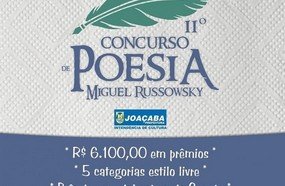 Última semana para inscrições no Concurso de Poesia