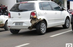 Batida violenta no centro de Joaçaba