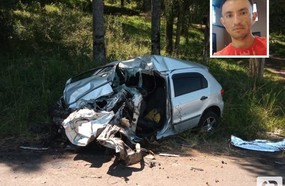 Colisão entre carro e caminhão mata motorista em Luzerna