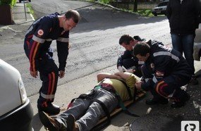 Acidente em Joaçaba deixa motociclista ferido