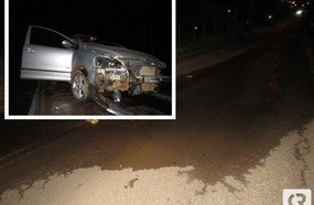 Veículo colide na mureta da ponte após aquaplanar no acesso de Herval