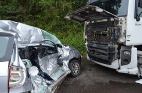 Motorista com veículo de Campos Novos morre na BR-282
