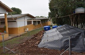 Escola de Herval instala cisterna para reaproveitar água da chuva