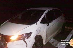 Colisão entre veículos deixa um ferido no Trevão de Irani