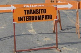 Trecho da Av. Caetano Branco interditado no final de semana