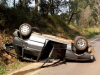 Motorista fica ferido em capotamento na SC-135