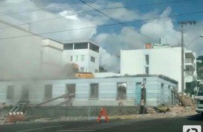 Hotél Lótus é demolido em Herval d´Oeste