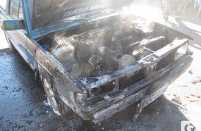 Saveiro pega fogo no bairro Vila Rica, em Herval d´Oeste