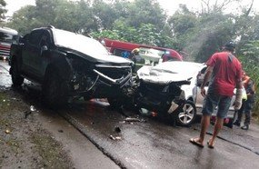 Colisão frontal deixa motoristas feridos em Joaçaba