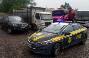 PRF apreende vinho importado escondido em carga de caminhão
